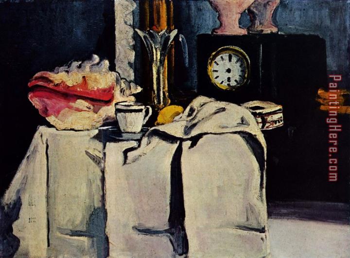 Paul Cezanne Black Marble Clock